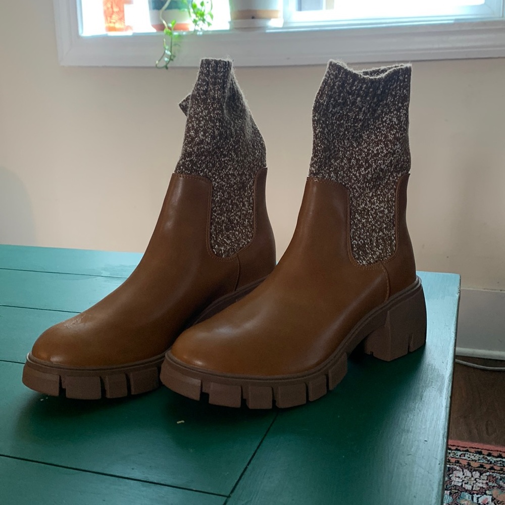 Brown knitted boots from Target. Worn once